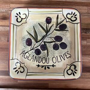 Olive decor tray plate
